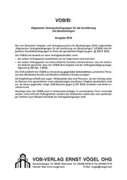 VOB/B Ausgabe 2016